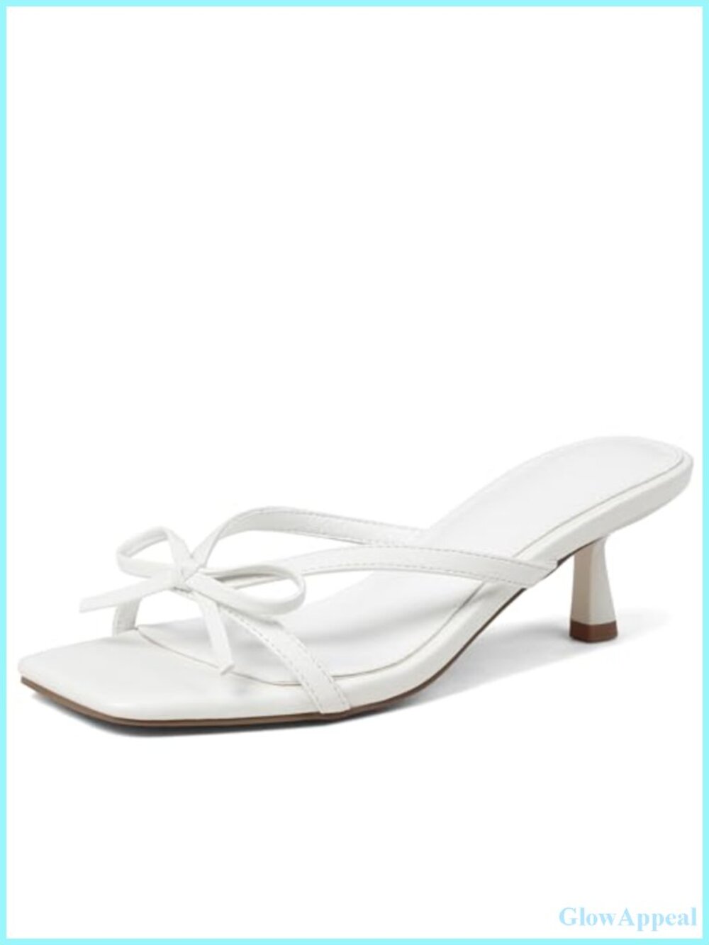 Bow Pleated Kitten Heel Sandals Slip On